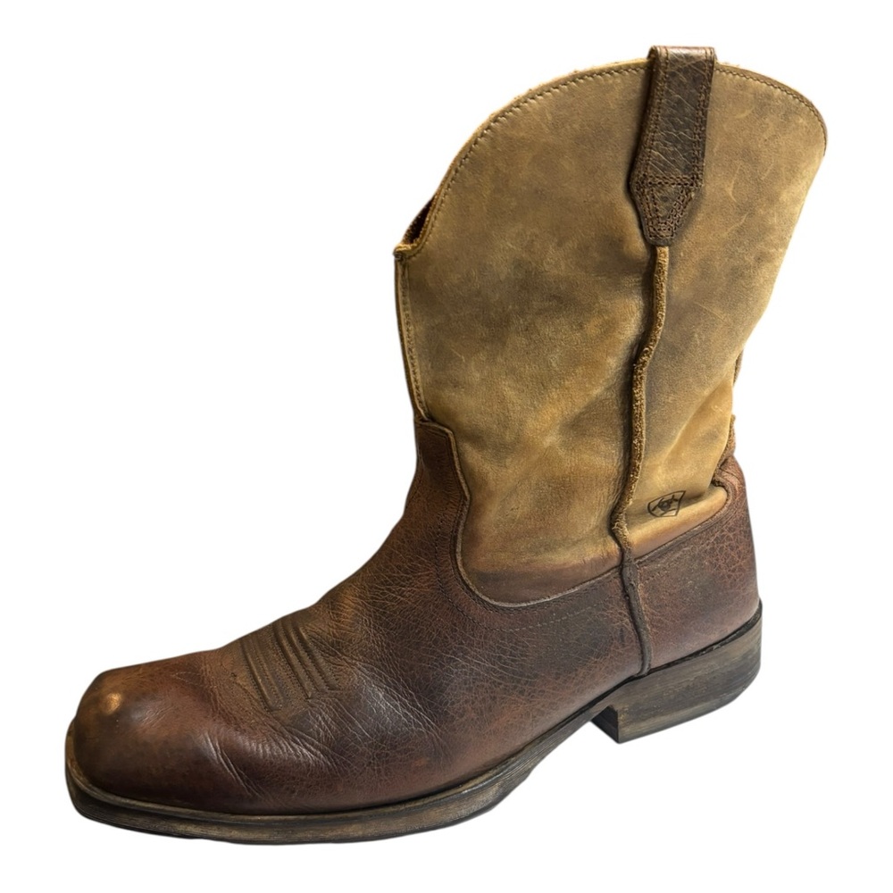 Ariat Rambler 11 Earth Brown Leather Square Toe Western Boots Men’s Size 15 D